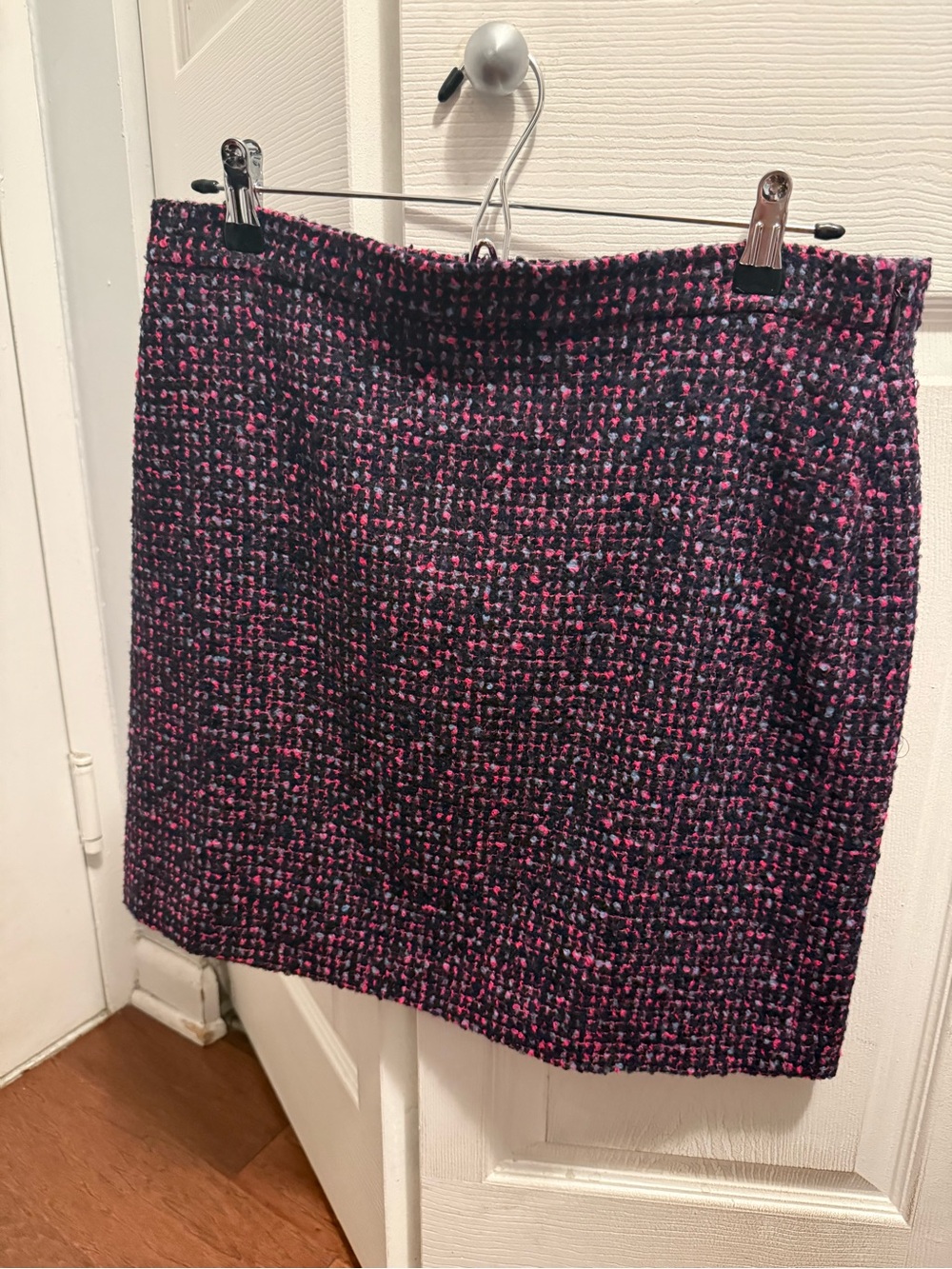 DKNY Black and Pink Tweed Mini Skirt